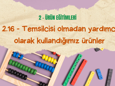 2.16 Temsilcisi olmadan yardımcı olarak kullandığımız ürünler